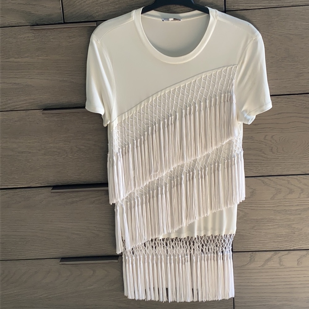 Opening Ceremony Off White Fringe top Medium
